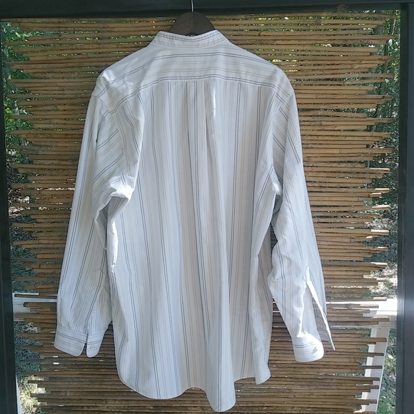 LL Bean 17.5 34 Mens Creme Casual Dress Shirt. O10G5 - Picture 2 of 8